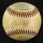 1995 (August 5) Cal Ripken Jr. Baltimore Orioles Signed OAL Budig Camden Yards Game Used Baseball (MEARS LOA/JSA) 2,100th Consecutive Game
