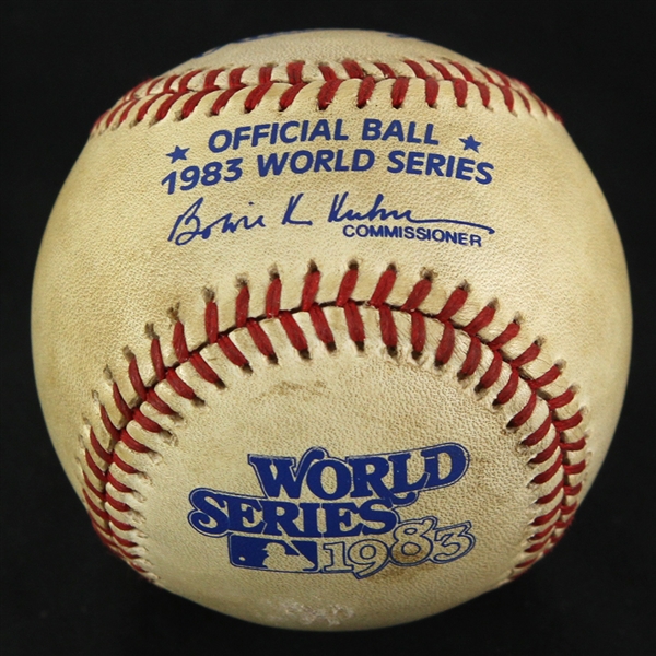 1983 Baltimore Orioles Philadelphia Phillies OWS Kuhn World Series Game Used Baseball (MEARS LOA)