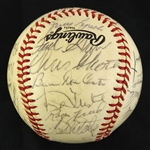 1984-86 Pittsburgh Pirates Multi Signed ONL Feeney Baseball w/ 23 Signatures Including Luis Tiant, Frank Thomas, Harvey Haddix & More (JSA)