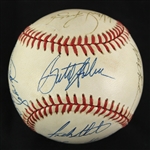 1992 Boston Red Sox Multi Signed OAL Brown Baseball w/ 10 Signatures Including Wade Boggs, Frank Viola, Jeff Reardon & More (JSA)