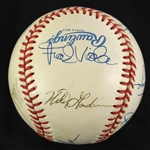 1992 Boston Red Sox Multi Signed OAL Brown Baseball w/ 10 Signatures Including Wade Boggs, Frank Viola, Jeff Reardon & More (JSA)