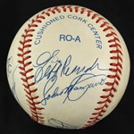 1992 Boston Red Sox Multi Signed OAL Brown Baseball w/ 10 Signatures Including Wade Boggs, Frank Viola, Jeff Reardon & More (JSA)