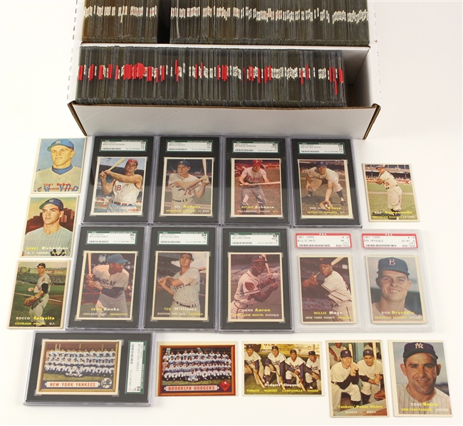 1957 Topps Near Complete Set (395/407)