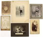 1880s-1910s Boxing Studio Photo Collection - Lot of 6