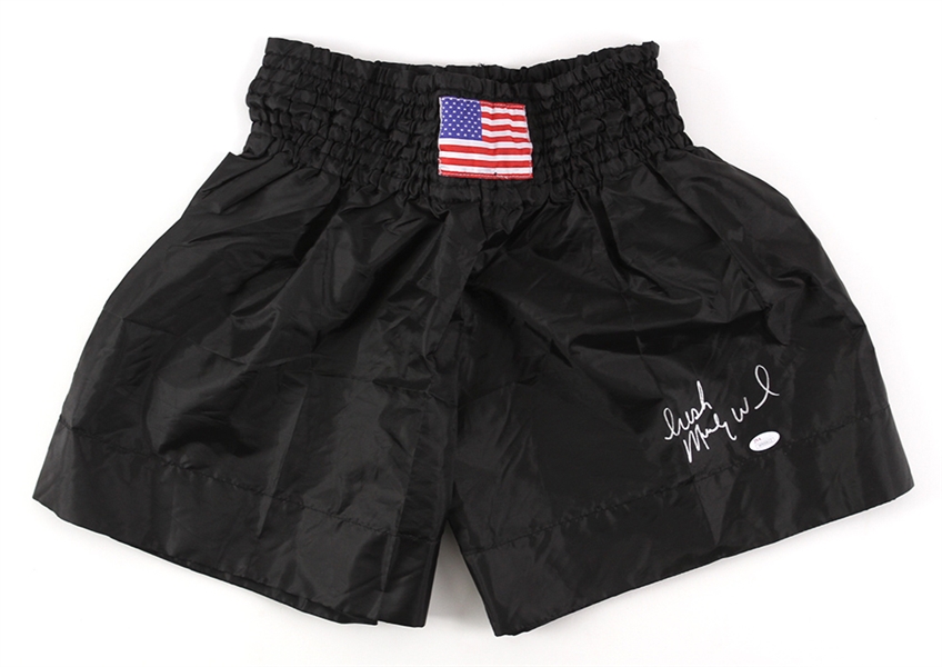 2000s Irish Micky Ward Light Welterweight Champion Signed Boxing Trunks *JSA*