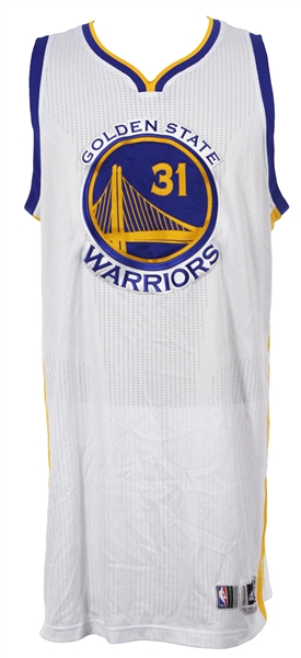2015 (April 20) Festus Ezeli Golden State Warriors Playoffs Worn Home Jersey (MEARS LOA/MeiGray)