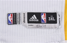 2015 (April 20) Festus Ezeli Golden State Warriors Playoffs Worn Home Jersey (MEARS LOA/MeiGray)