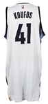 2015 Kosta Koufos Memphis Grizzlies Playoff Worn Home Jersey (MEARS LOA/MeiGray)