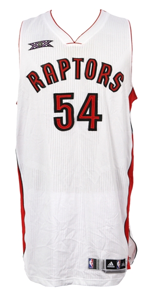 2015 (April 18) Patrick Patterson Toronto Raptors Playoffs Worn Home Jersey (MEARS LOA/MeiGray)