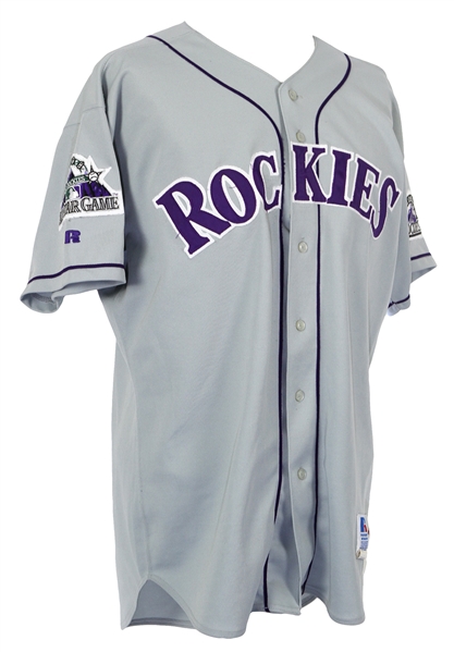 1998 Dante Bichette Colorado Rockies Game Worn Road Jersey (MEARS LOA/Team Letter)