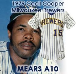 1979 Cecil Cooper Milwaukee Brewers Game Worn Home Jersey (MEARS A10)