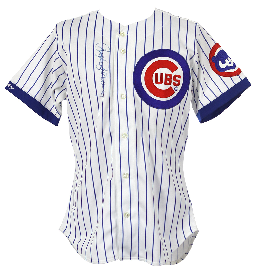 Lot Detail - 1985 RYNE SANDBERG AUTOGRAPHED CHICAGO CUBS GAME WORN HOME  JERSEY (NSM COLLECTION)