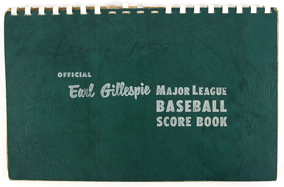 1958 Milwaukee Braves Hand Scored Earl Gillespie Major League Scorebook