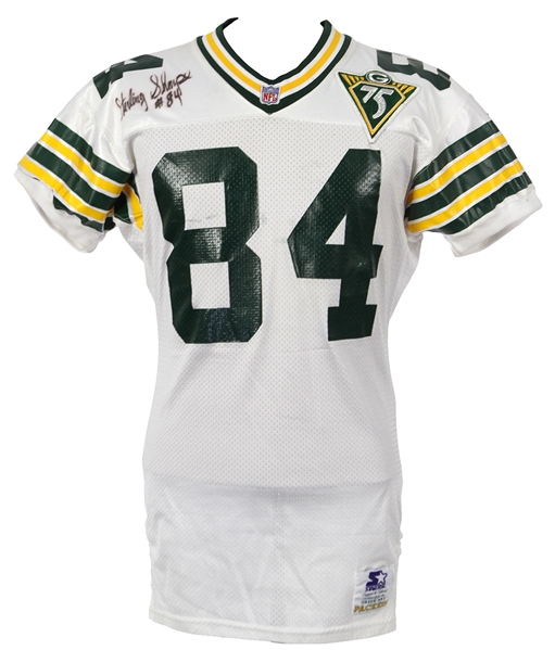 1993 Sterling Sharpe Green Bay Packers Signed Road Jersey (MEARS LOA/JSA)