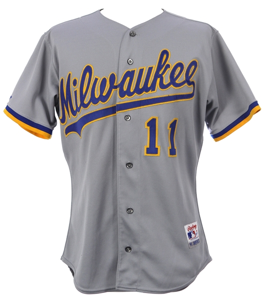 1991 Gary Sheffield Milwaukee Brewers Game Worn Road Jersey (MEARS LOA)