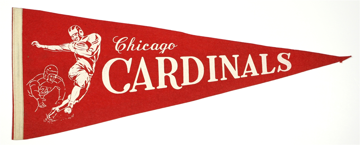 1950-1959 circa Chicago Cardinals 29” Full Size Pennant