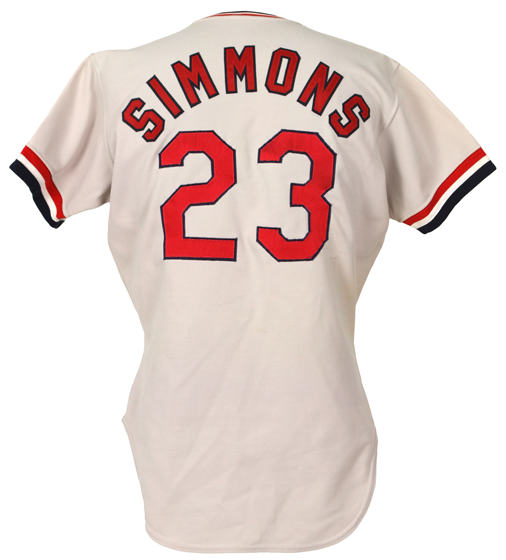 Lot Detail - 1975 Ted Simmons (Hall of Fame 2020) Game Used, Photo Matched  & Signed St. Louis Cardinals Road Jersey (Sports Investors Authentication &  JSA)