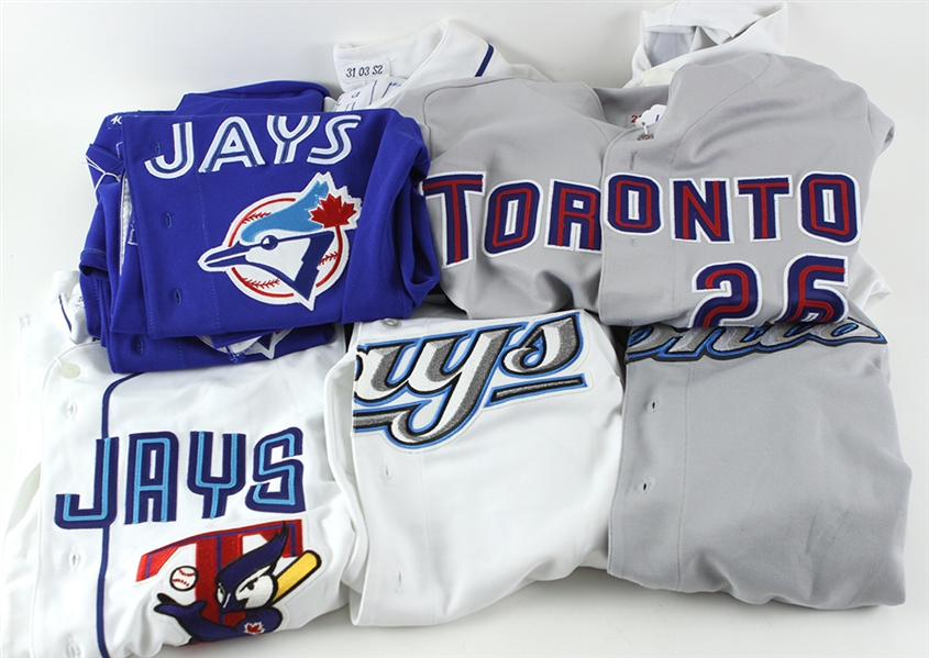 1994-2007 Toronto Blue Jays Game Worn Jersey Collection - Lot of 8 (MEARS LOA)