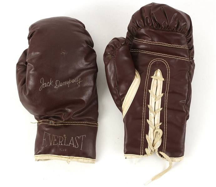 1920s-30s Jack Dempsey World Heavyweight Champion Signature Model Everlast Boxing Gloves