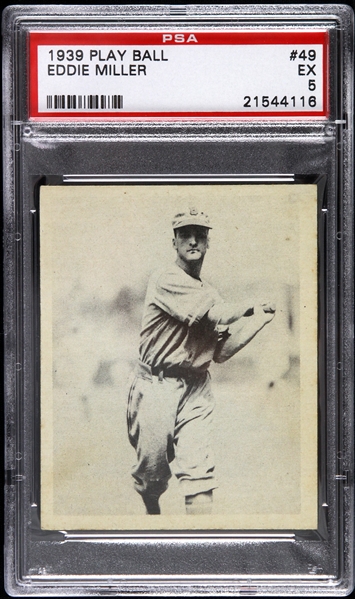 1939 Eddie Miller Boston Bees #49 Play Ball Baseball Card (PSA EX 5)