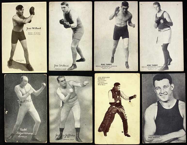 1920s Boxing Postcard Heavyweight Champion Collection (8)