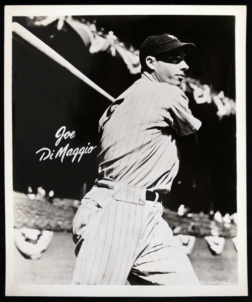 1950s Joe DiMaggio New York Yankees 8x10 B&W Photo