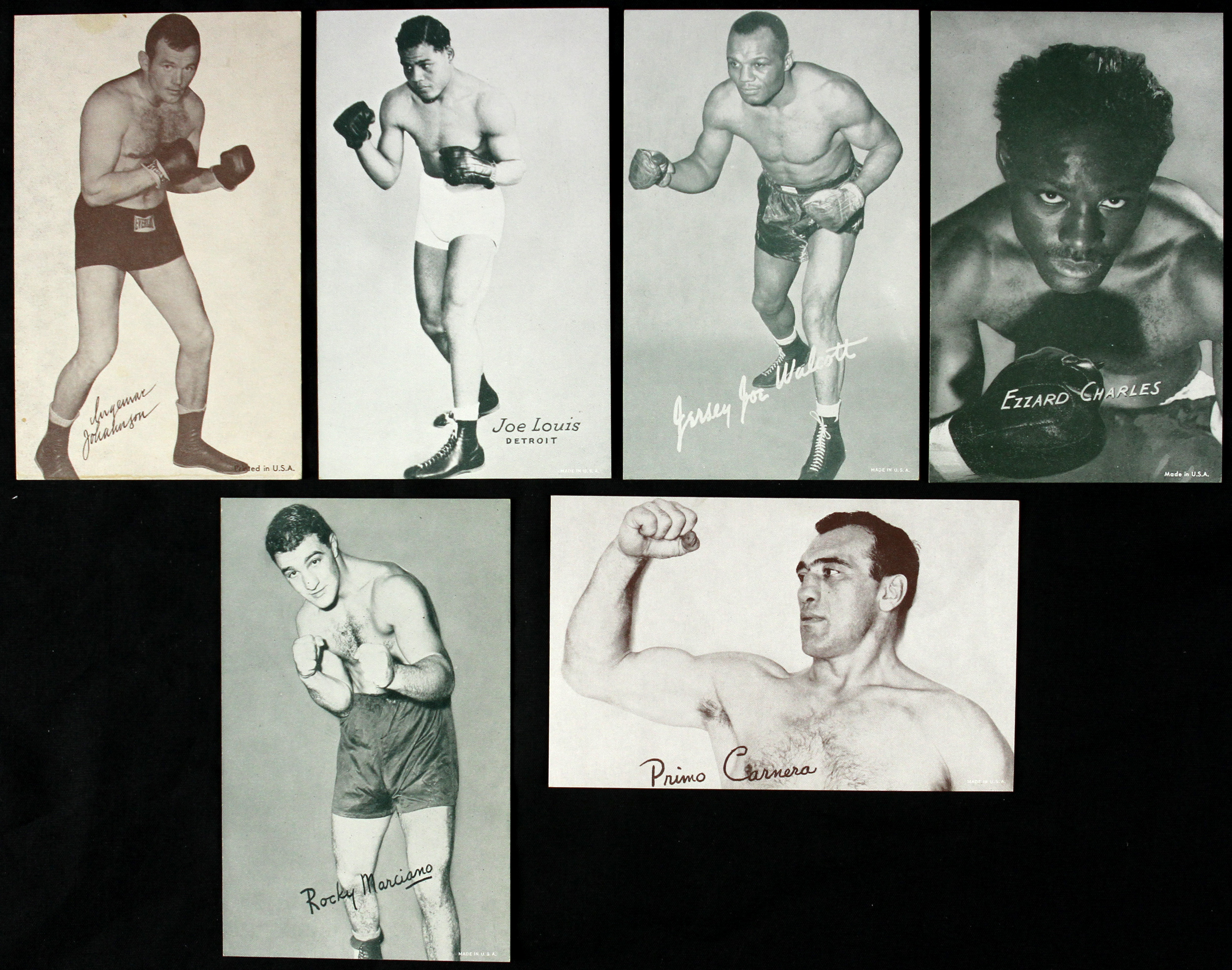 Lot Detail - 1950s Heavyweight Boxing Exhibit Cards (6)