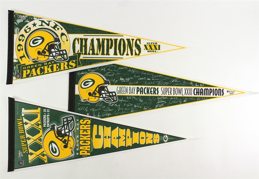 Lot Detail - 1970's-90's Green Bay Packers Full Size Pennants - Lot of ...