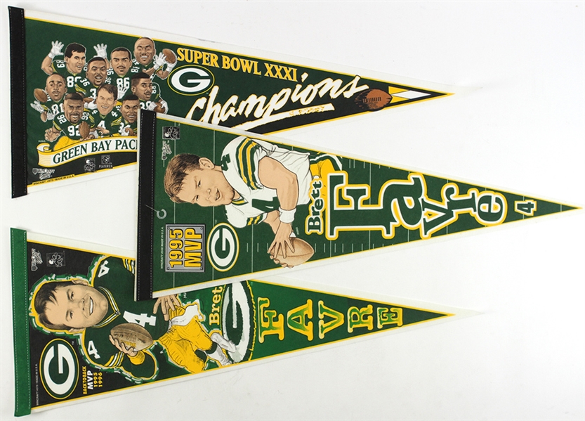 Lot Detail - 1970's-90's Green Bay Packers Full Size Pennants - Lot of ...