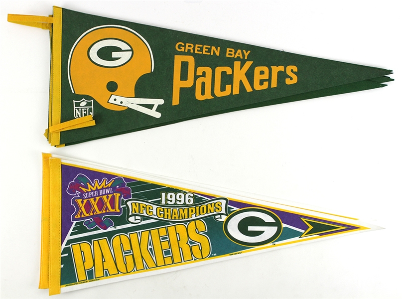 Lot Detail - 1970's-90's Green Bay Packers Full Size Pennants - Lot of ...