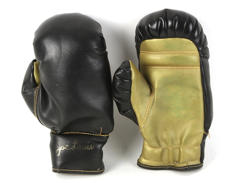 1940s Joe Louis World Heavyweight Champion Signature Model Boxing Gloves 