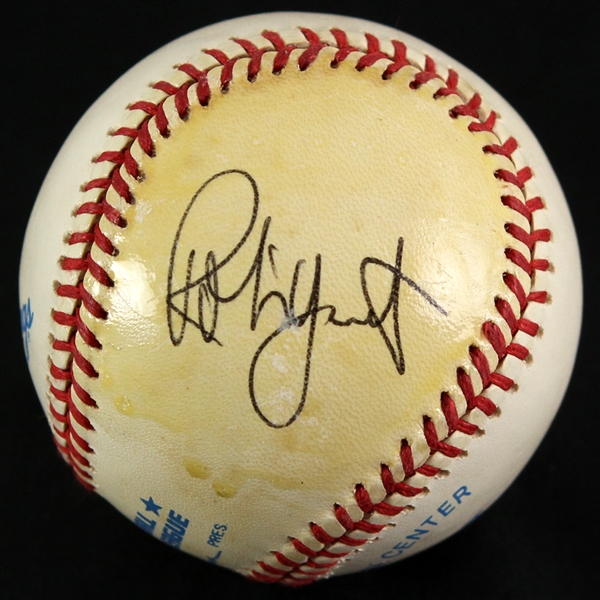 1993 Robin Yount Milwaukee Brewers Signed OAL Brown Painted 3,000th Hit Baseball (JSA)