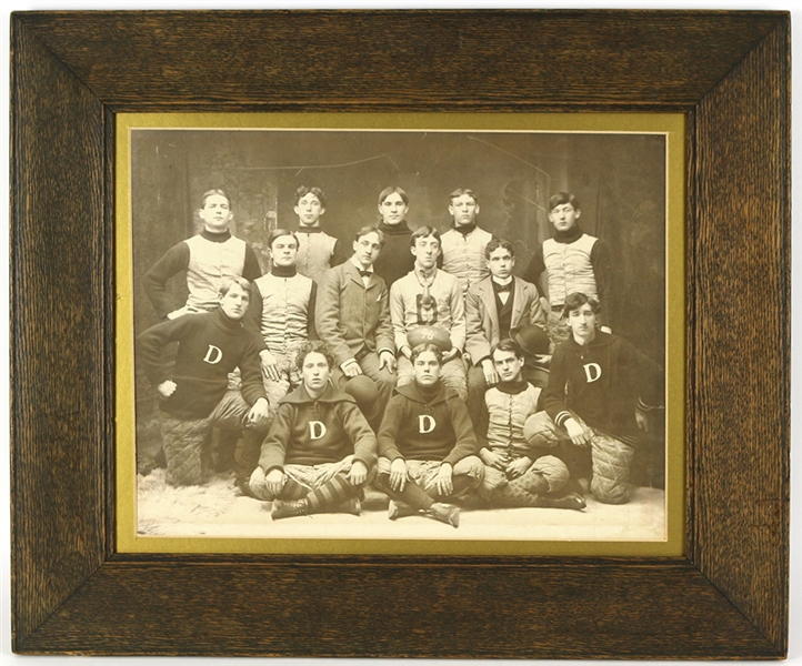 1896 "D" Football Team 19" x 23" Framed Studio Photo