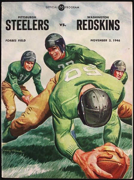 1946 (November 3rd) Pittsburgh Steelers vs. Washington Redskins Program