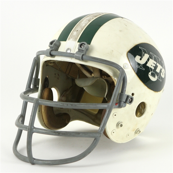 1973 circa New York Jets Helmet Signed by Joe Namath Game Worn Helmet (MEARS LOA/JSA) 