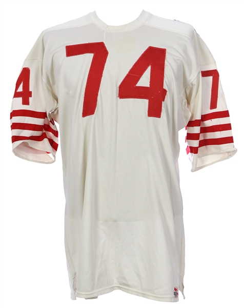 1969 Earl Edwards San Francisco 49ers Game Worn Road Jersey w/ Restored NFL 50th Anniversary Patch (MEARS LOA)