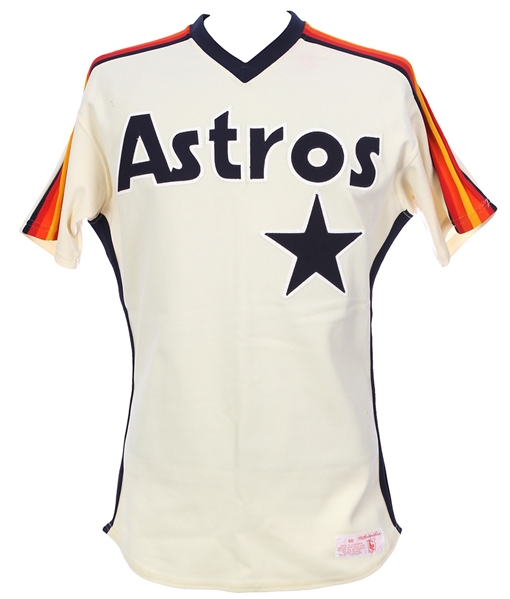 1984-85 Glenn Davis Houston Astros Game Worn Alternate Cream Jersey (MEARS LOA)