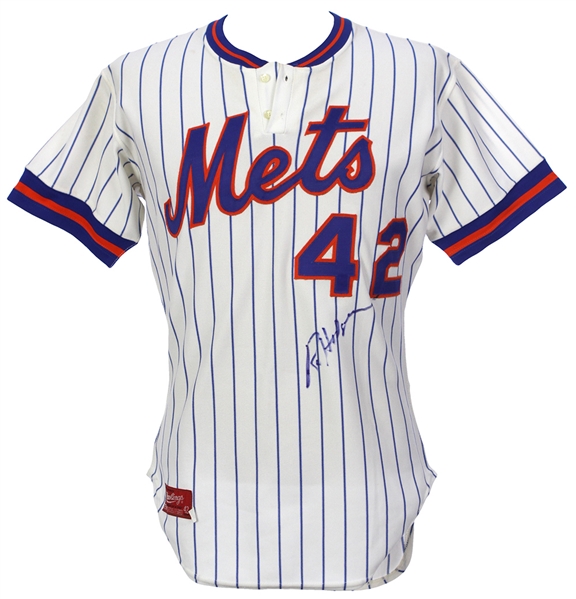 1980 Ron Hodges New York Mets Signed Game Worn Home Jersey (MEARS LOA/JSA)