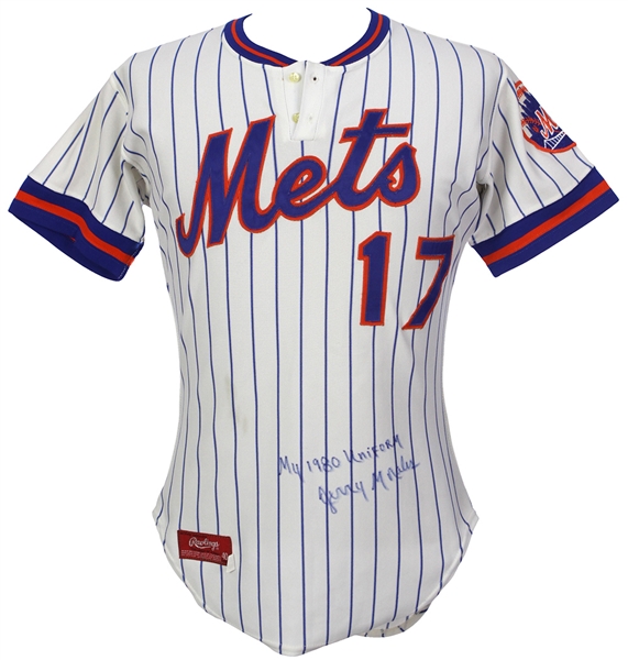 1980 Jerry Morales New York Mets Signed Game Worn Home Jersey (MEARS LOA/JSA)