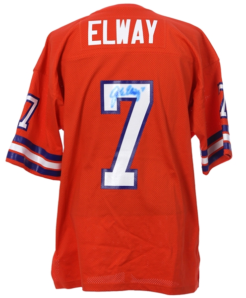 1987 John Elway Denver Broncos Signed Mitchell & Ness Throwback Jersey (JSA)