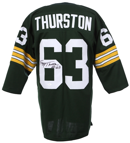 2000s Fuzzy Thurston Green Bay Packers Signed Jersey *JSA*