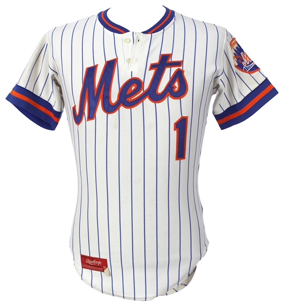 1980 Mookie Wilson New York Mets Signed Game Worn Home Jersey (MEARS A9/JSA) Rookie Season