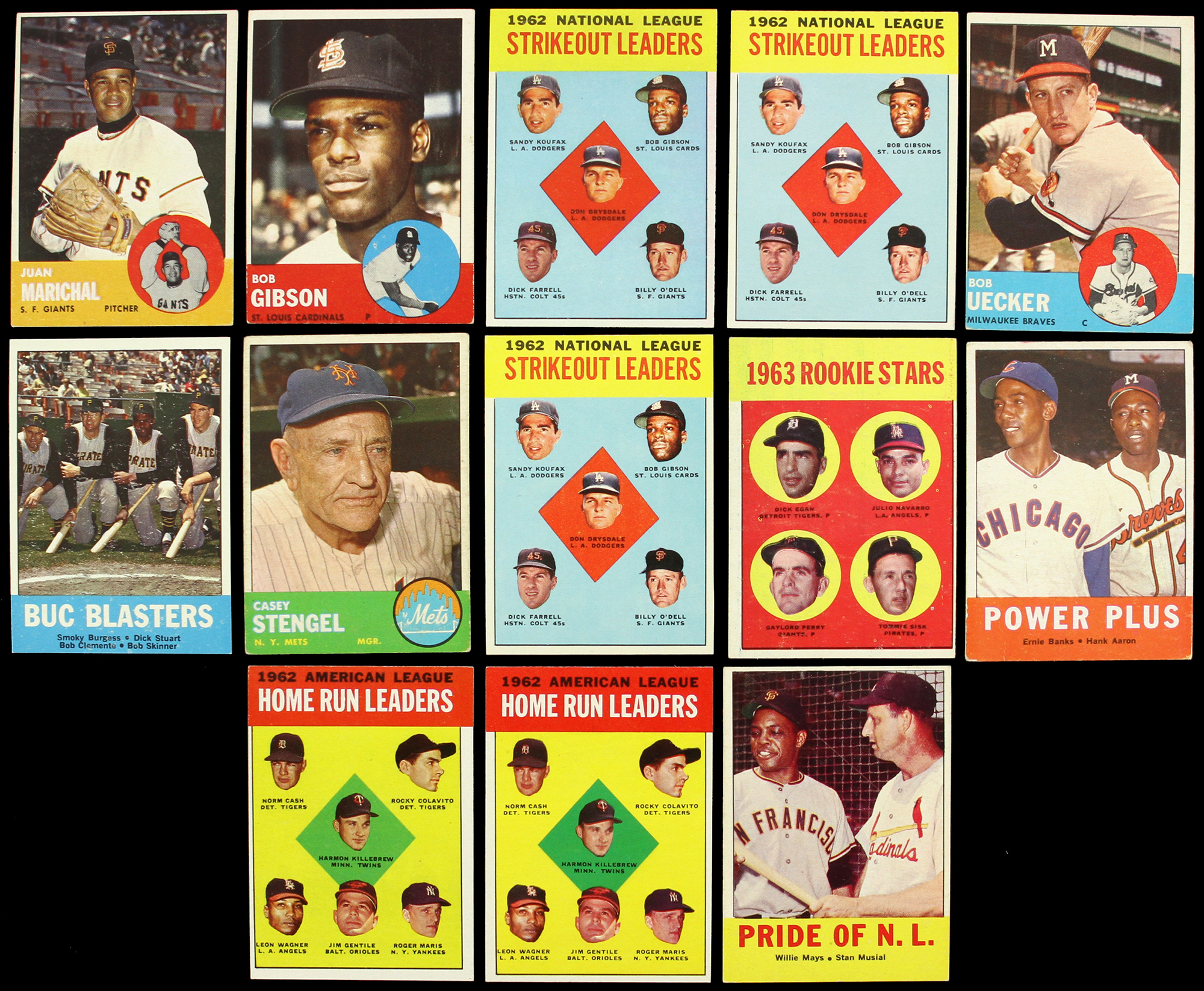 Lot Detail 1963 Topps Basbeall Trading Cards Lot of 150+ Cards