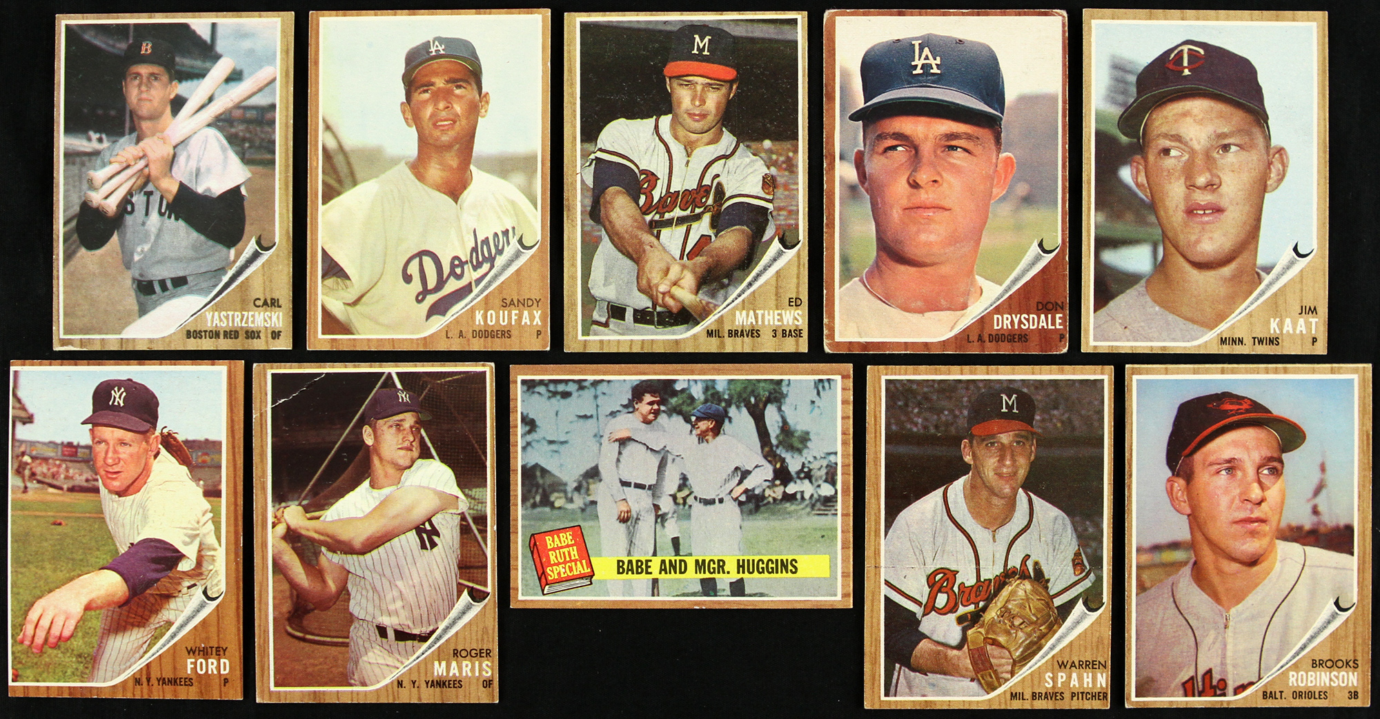 Lot Detail - 1962 Topps Baseball Trading Cards - Lot Of 350+ Cards