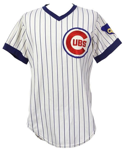 1976-77 Geoff Zahn/Willie Hernandez Chicago Cubs Game Worn Home Jersey (MEARS LOA)