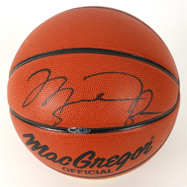 1990s Michael Jordan Chicago Bulls Signed Chicago Park District Basketball (Upper Deck)