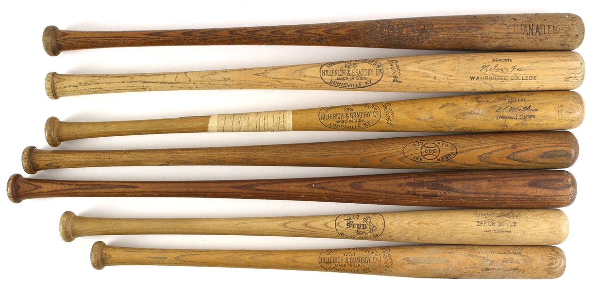 1930s-80s Store Model Baseball Bat Collection - Lot of 31 w/ Mickey Mantle H&B Little League Decal Bat & More 