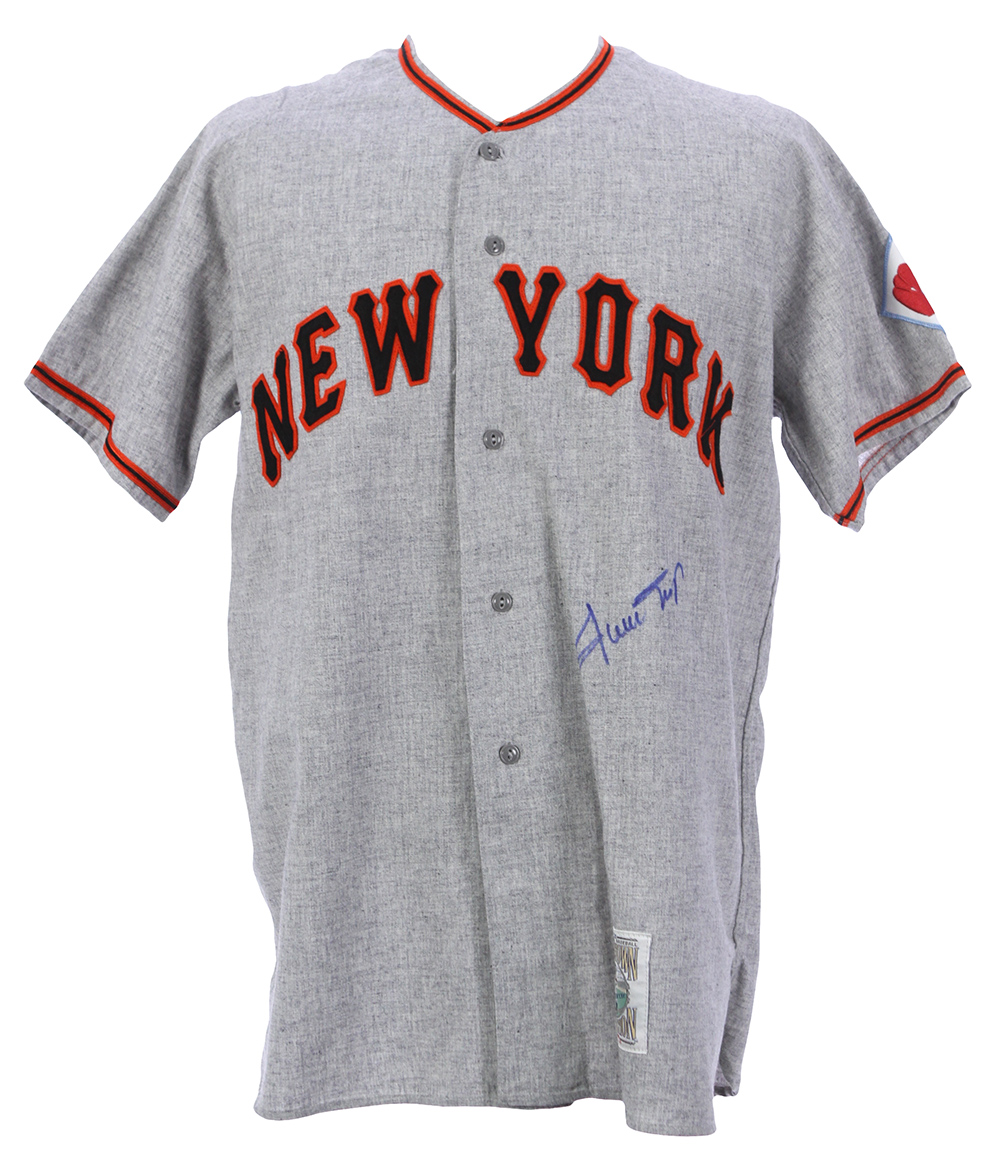 Lot Detail - 1990's Willie Mays New York Giants Signed Mitchell & Ness ...