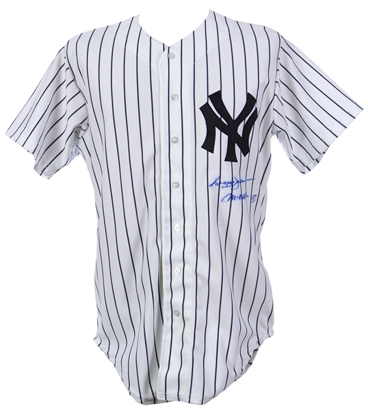 1992 Reggie Jackson New York Yankees Signed & Inscribed Wilson Home Jersey (JSA)