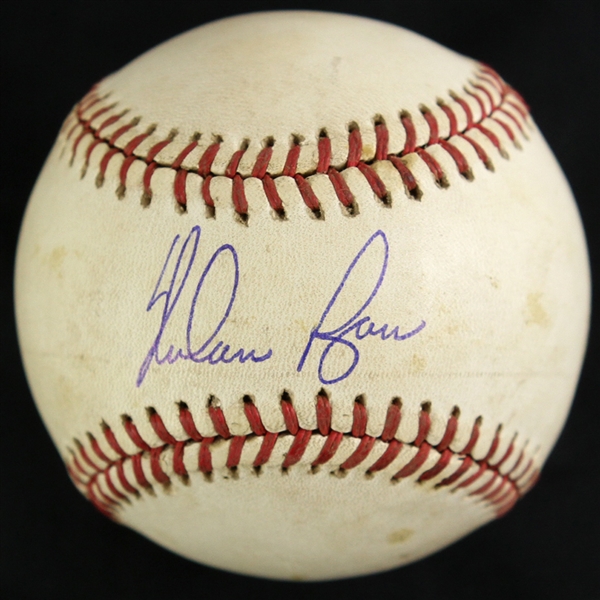 1979 Nolan Ryan California Angels ONL Rawlings Autographed Game Used Baseball (MEARS LOA/JSA)